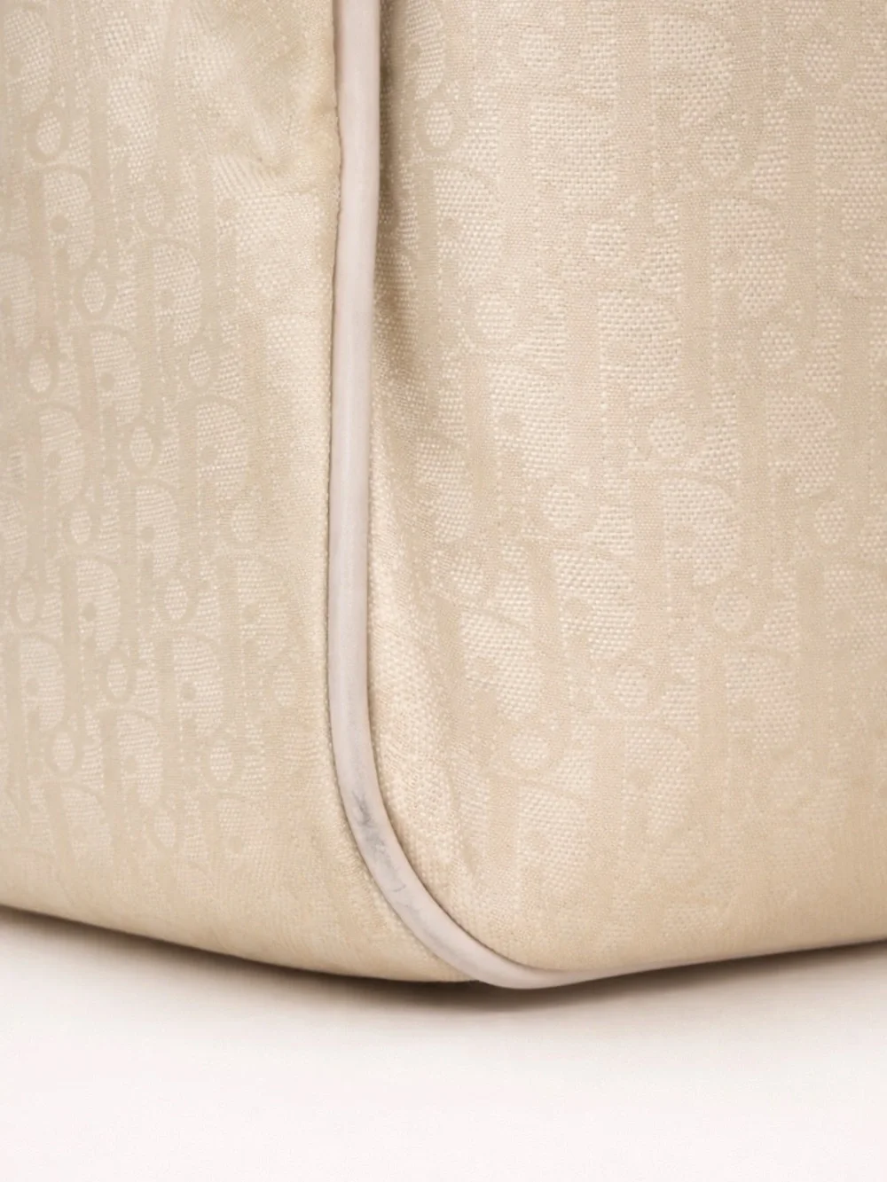 Christian Dior Diorissimo Trotter Monogram Canvas Tote Bag Cream - Picture 9 of 10